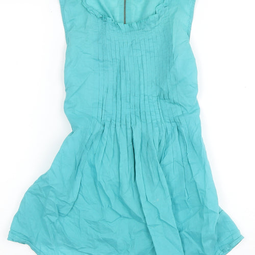 Oasis Women’s Blue Sleeveless Tunic Blouse Size 8