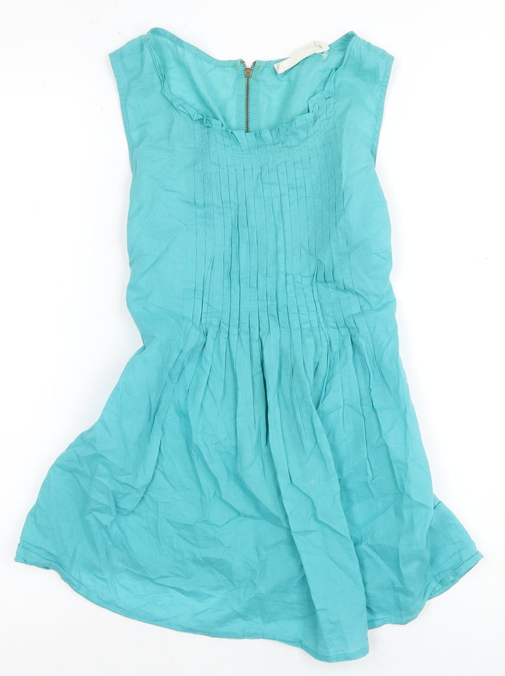 Oasis Women’s Blue Sleeveless Tunic Blouse Size 8