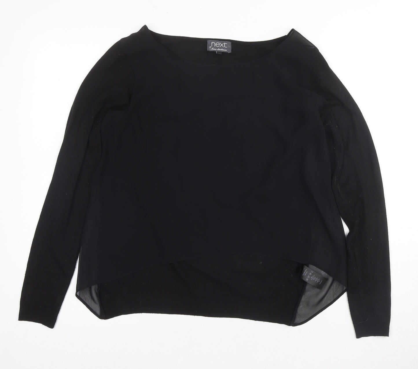 Next Women's Black Long Sleeve Top Size 10