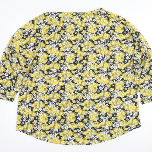 Marks and Spencer Floral Yellow Blouse - Size 18