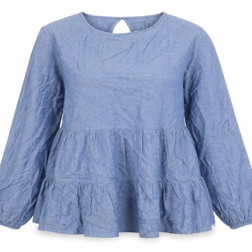 H&M Women’s Blue Tunic Blouse, Size 12, Casual