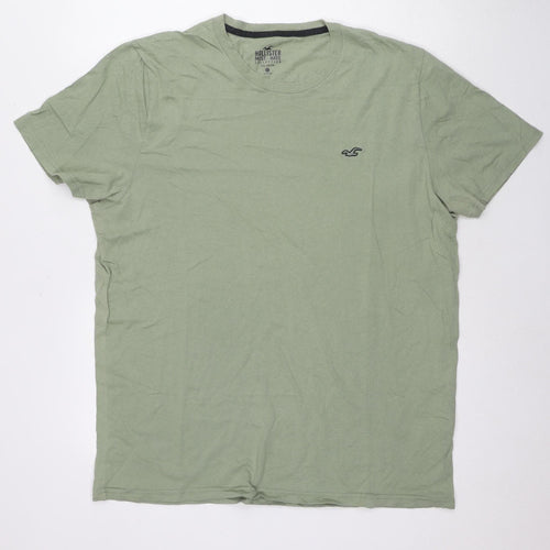 Hollister Men's Green XL T-Shirt, Crew Neck