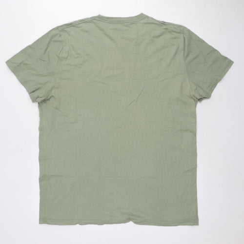 Hollister Men's Green XL T-Shirt, Crew Neck