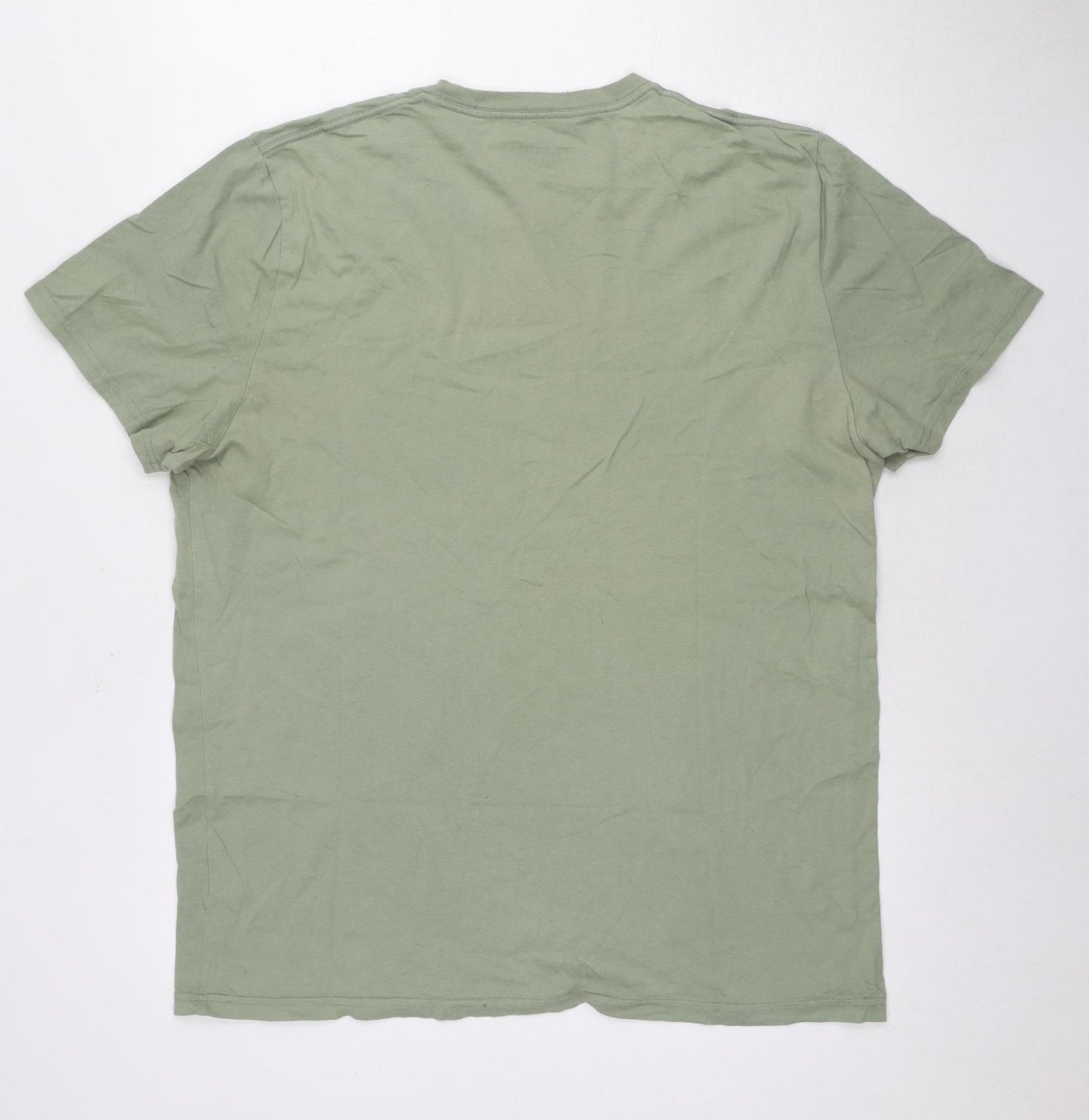 Hollister Men's Green XL T-Shirt, Crew Neck