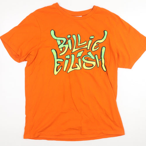 Orange Billie Eilish Unisex T-Shirt S Graphic Music Style