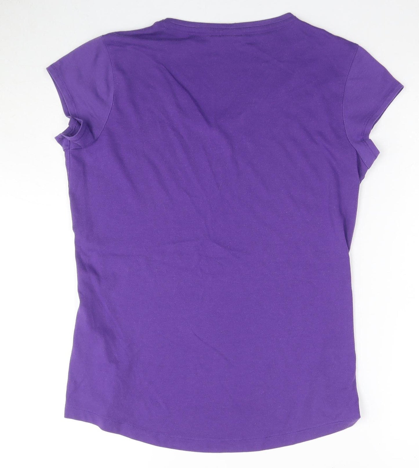 LA Gear Women's Purple V-Neck T-Shirt Size 12