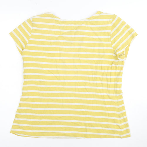 Seasalt Women’s Yellow Striped T-Shirt Size 14