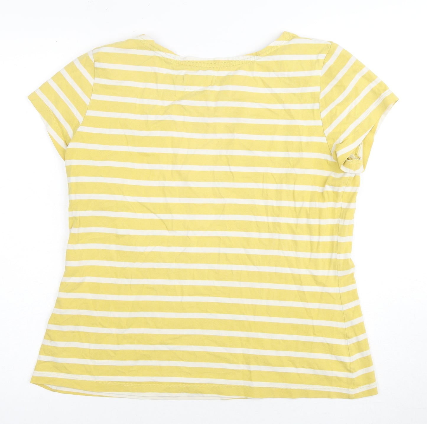 Seasalt Women’s Yellow Striped T-Shirt Size 14