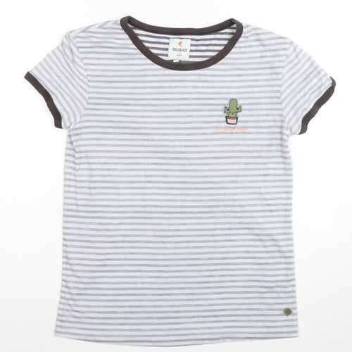Soul Cal & Co Women’s XS Grey Striped Ringer T-Shirt