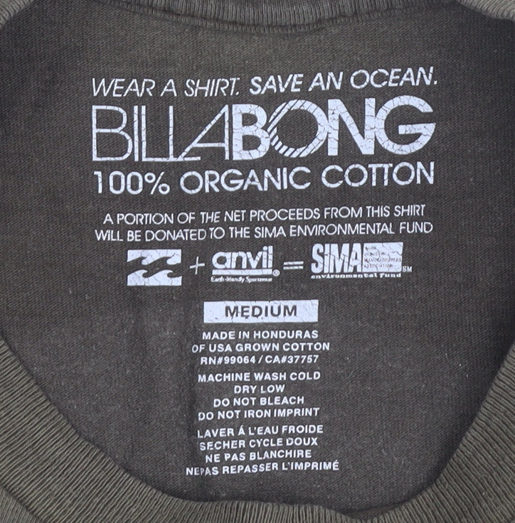 Billabong Men's Green Medium Nature Graphic T-Shirt