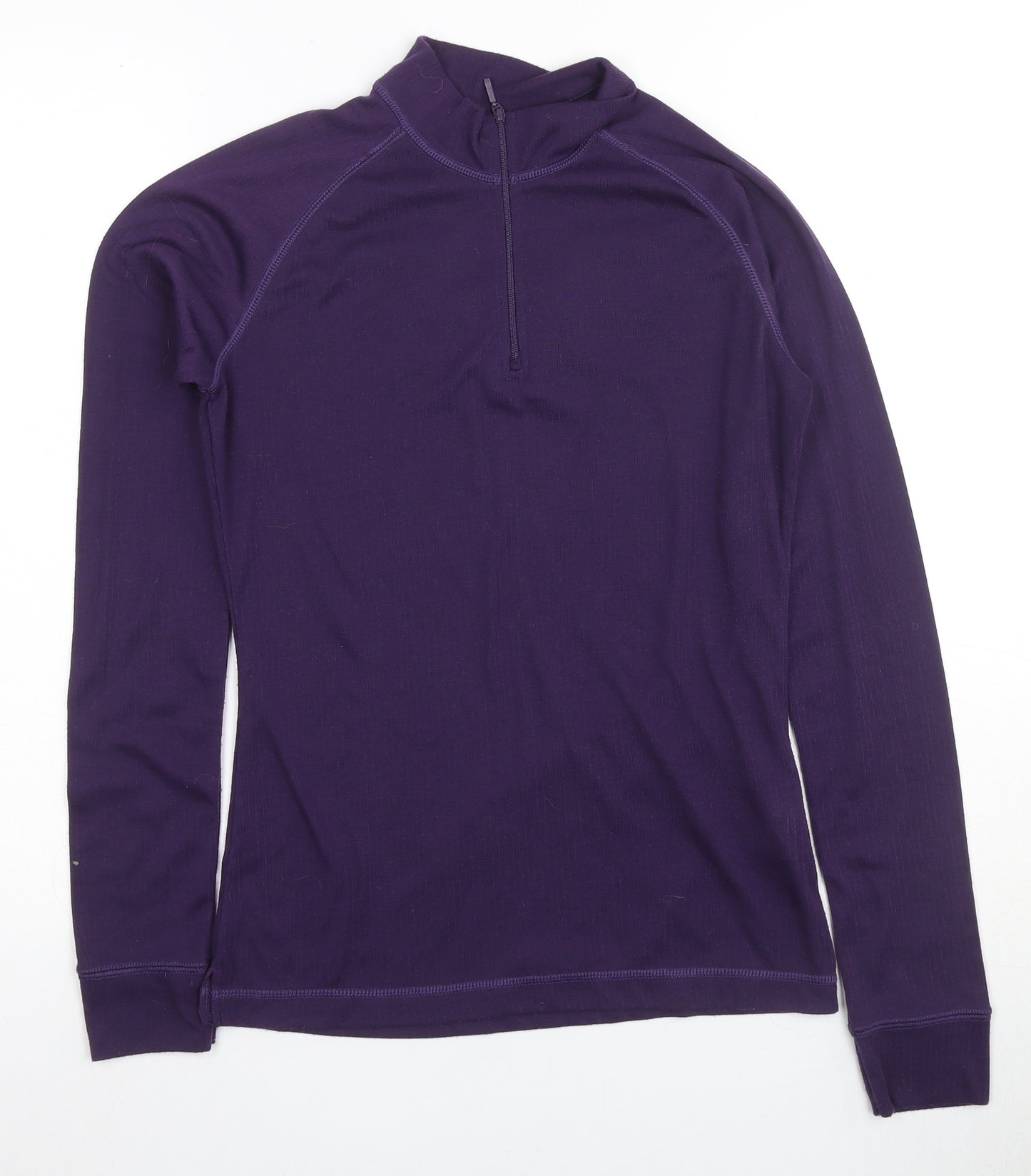 Warmth Weight Women's Purple Zip Neck Top Size 12