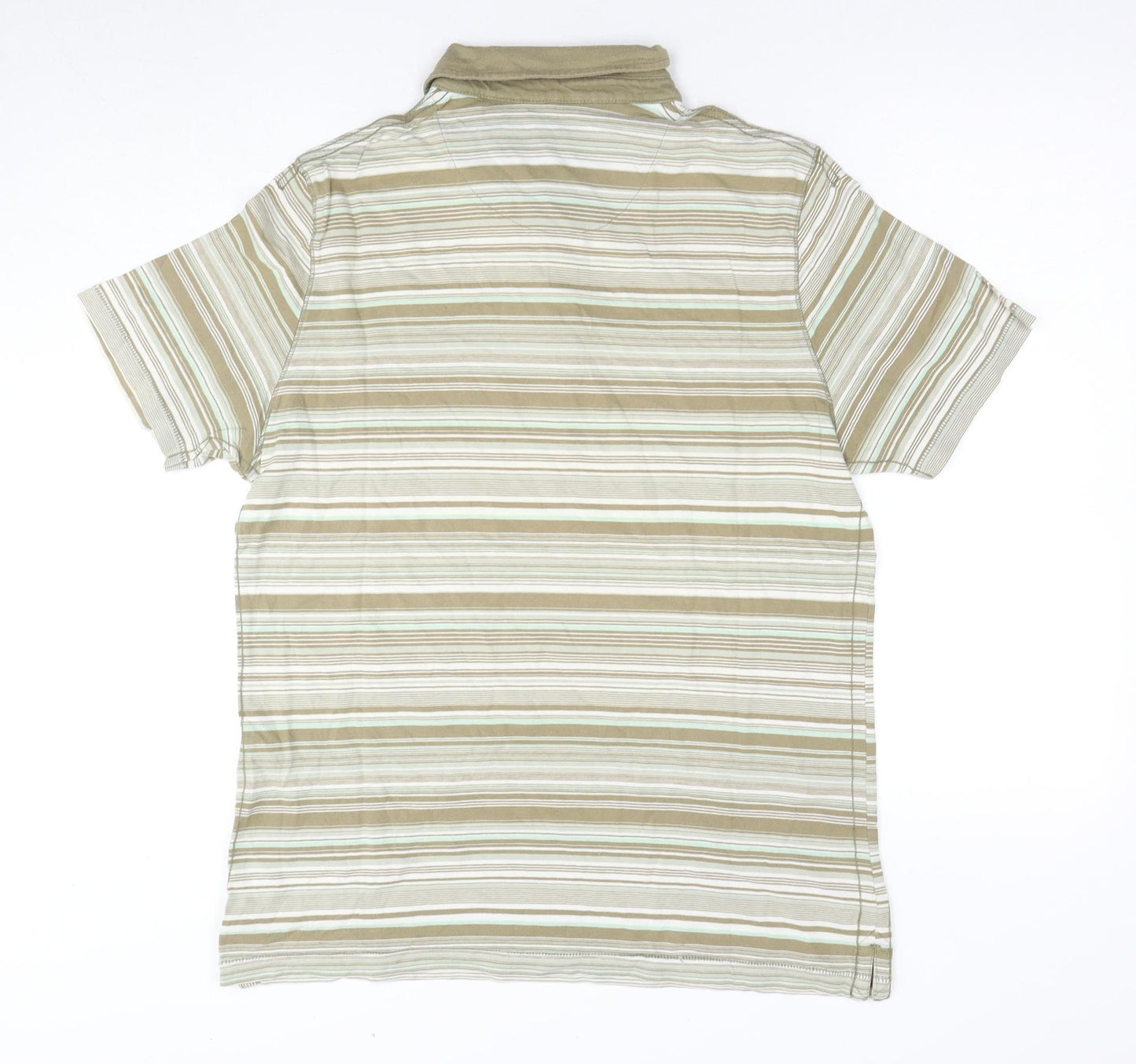 Ted Baker Men’s Beige Striped Polo Shirt L