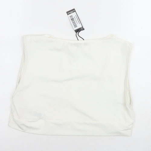 PRETTYLITTLETHING Women's White Sleeveless Blouse Size 18