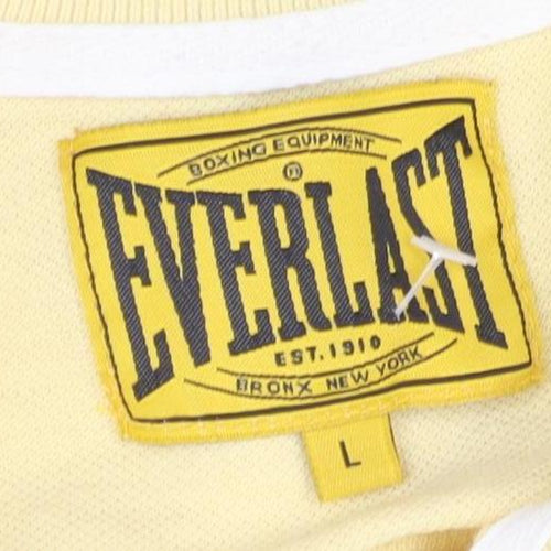 Everlast Men's Yellow Polo Shirt - Large, Short Sleeve