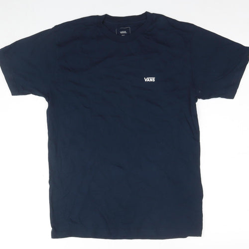 Vans Men's Blue Crew Neck T-Shirt, Size S, Classic Fit