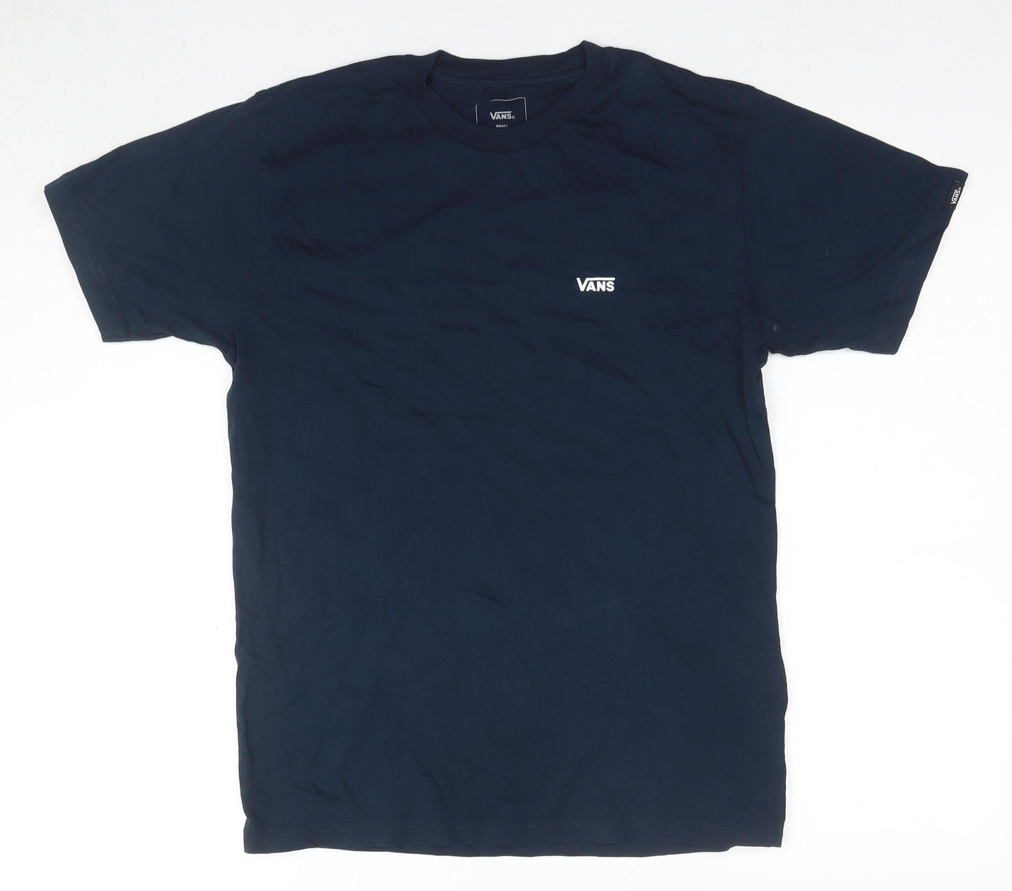 Vans Men's Blue Crew Neck T-Shirt, Size S, Classic Fit