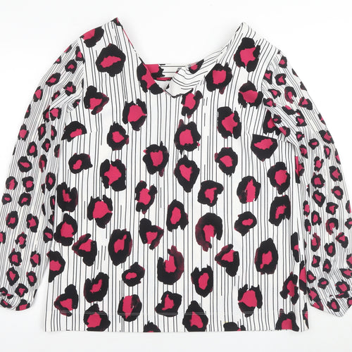 Next Women's Multicoloured Animal Print Blouse Size 14