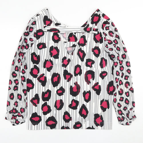 Next Women's Multicoloured Animal Print Blouse Size 14