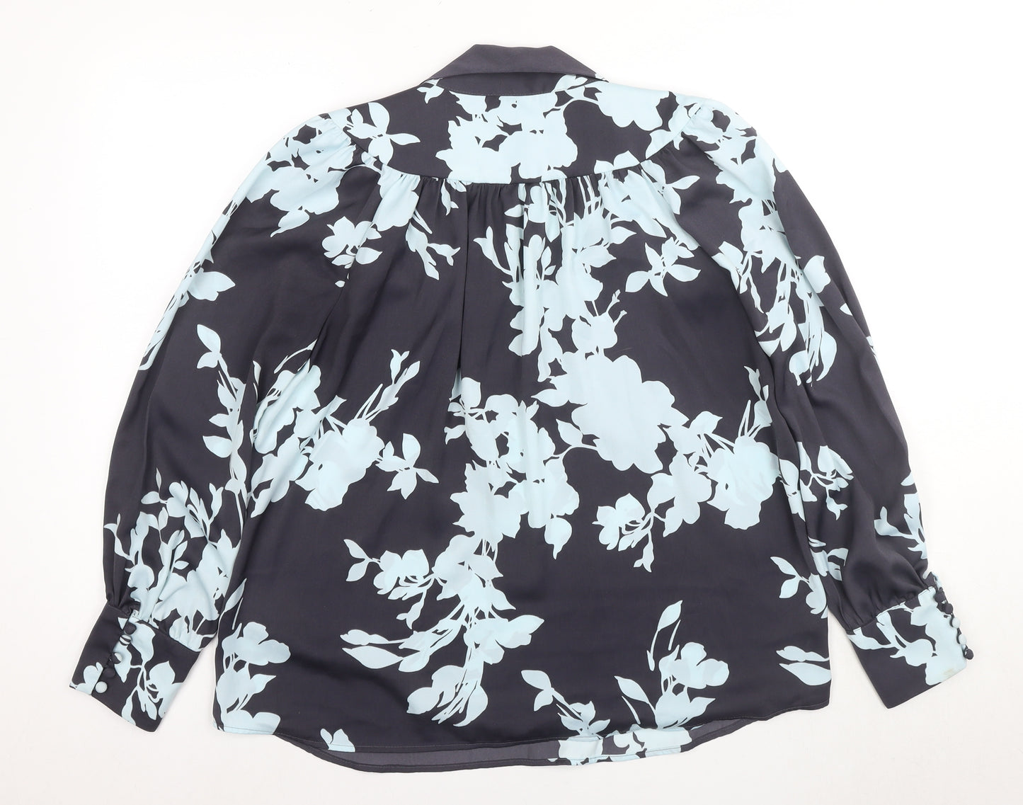 Marks and Spencer Women's Black Floral Blouse Size 12