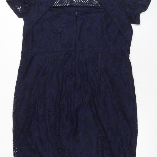 Dorothy Perkins Blue Lace Sheath Dress Size 20