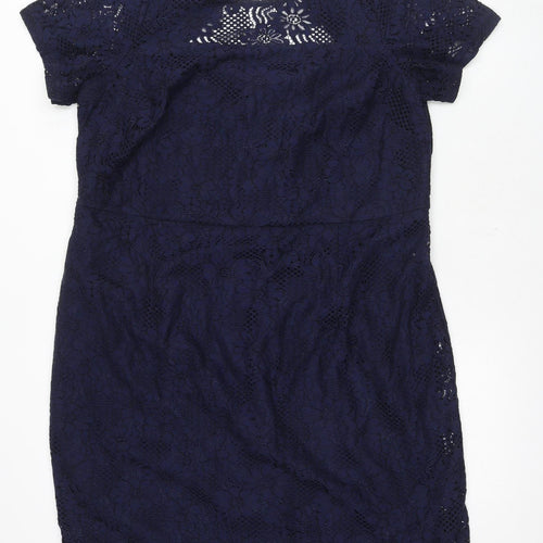 Dorothy Perkins Blue Lace Sheath Dress Size 20
