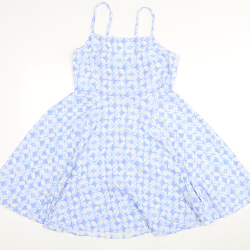 GAP Women's Blue Fit & Flare Dress, Size S, Summer Casual