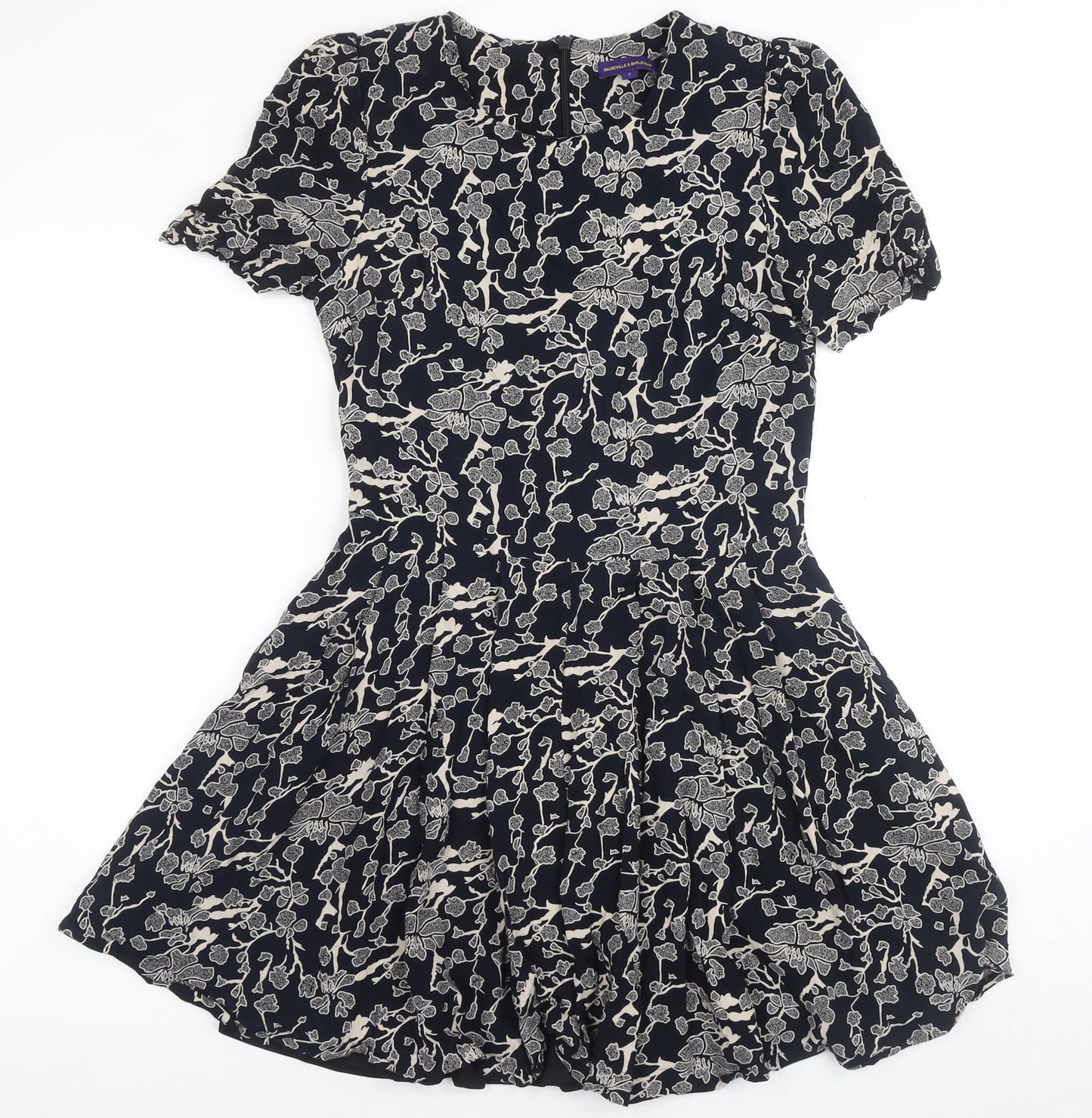 Vaudeville & Burlesque Women's Black Floral Dress S