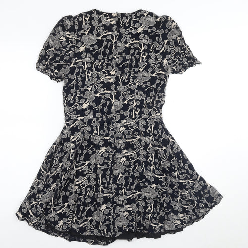Vaudeville & Burlesque Women's Black Floral Dress S