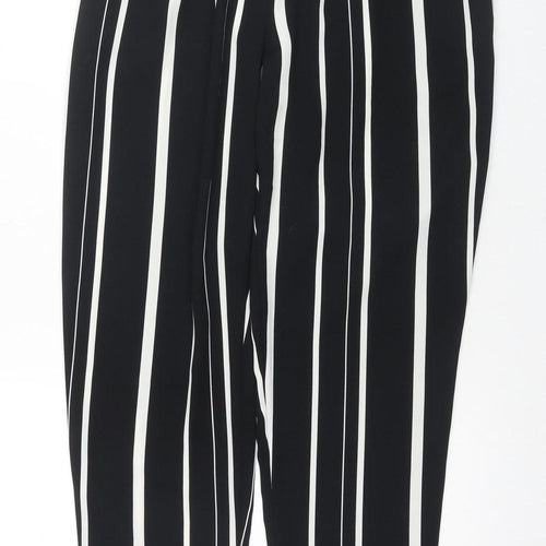Wallis Women’s Black Striped Jogger Trousers Size 14