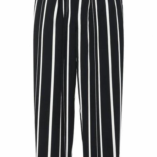 Wallis Women’s Black Striped Jogger Trousers Size 14
