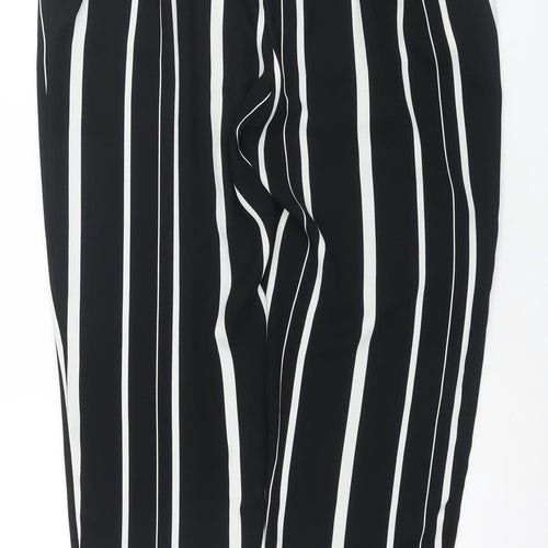 Wallis Women’s Black Striped Jogger Trousers Size 14