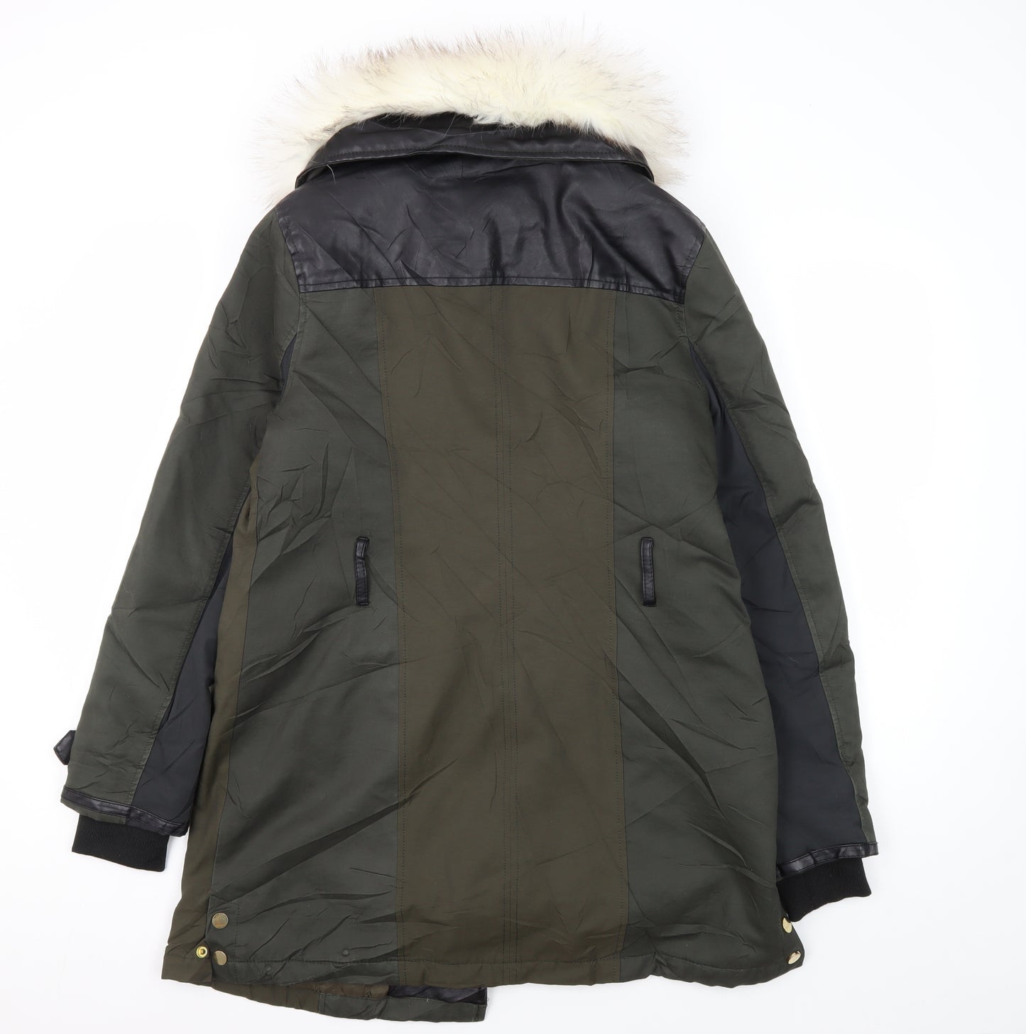 River Island Women's Green Parka Coat Size 12