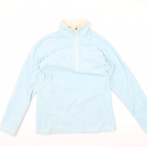 Craghoppers Women's Blue Mock Neck Fleece Sweatshirt Size 6