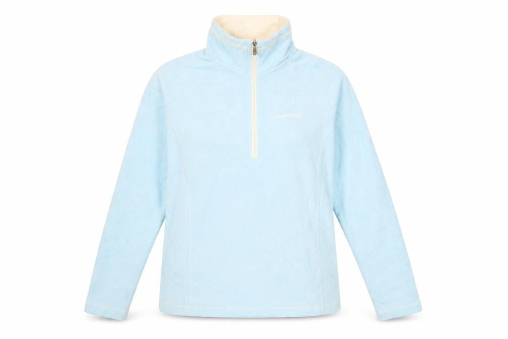 Craghoppers Women's Blue Mock Neck Fleece Sweatshirt Size 6