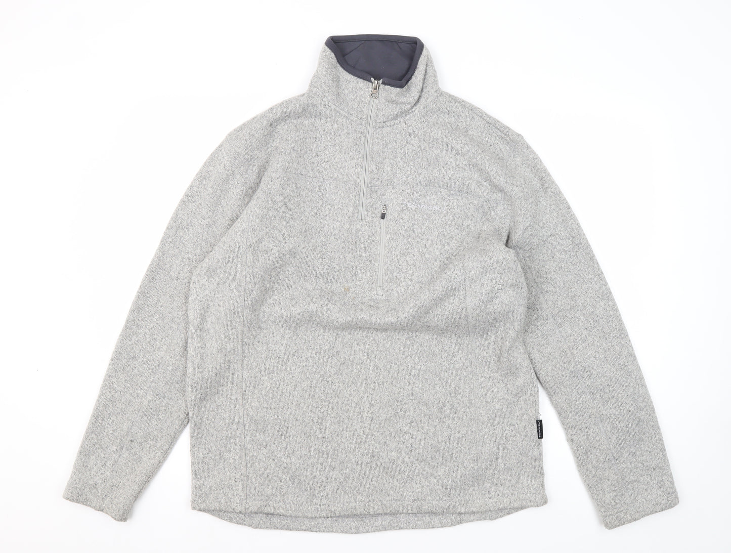 Technicals Men's Grey 1/2 Zip Fleece Sweatshirt, Size S