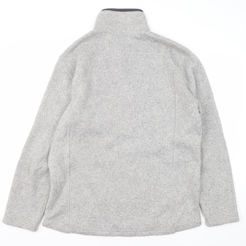 Technicals Men's Grey 1/2 Zip Fleece Sweatshirt, Size S