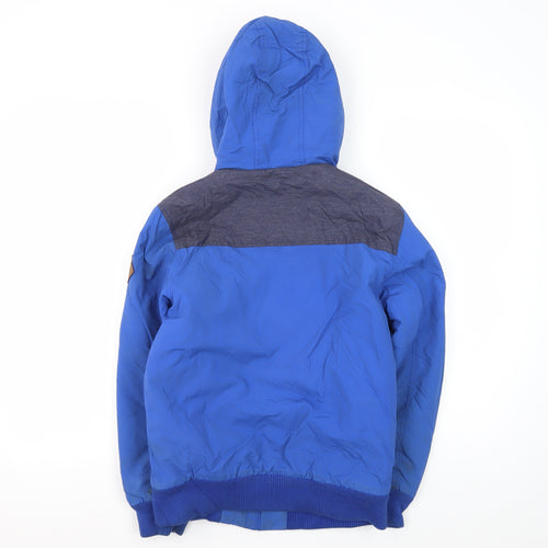 Next Boys Blue Basic Hooded Jacket, 11 Years, Winter Wear