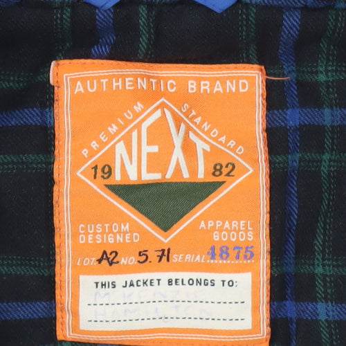 Next Boys Blue Basic Hooded Jacket, 11 Years, Winter Wear