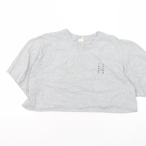 Urban Outfitters Grey Cropped T-Shirt M Casual Style