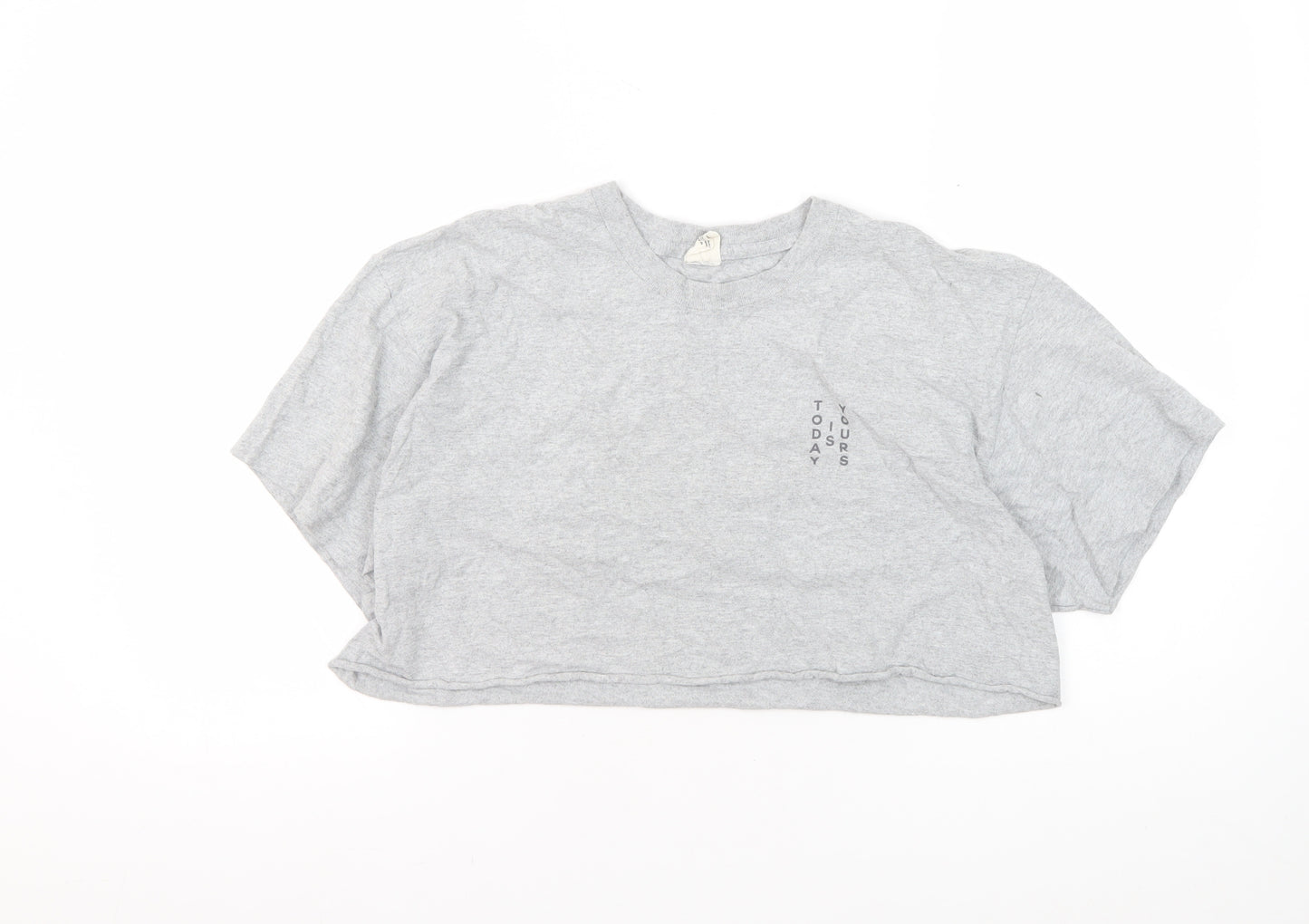 Urban Outfitters Grey Cropped T-Shirt M Casual Style