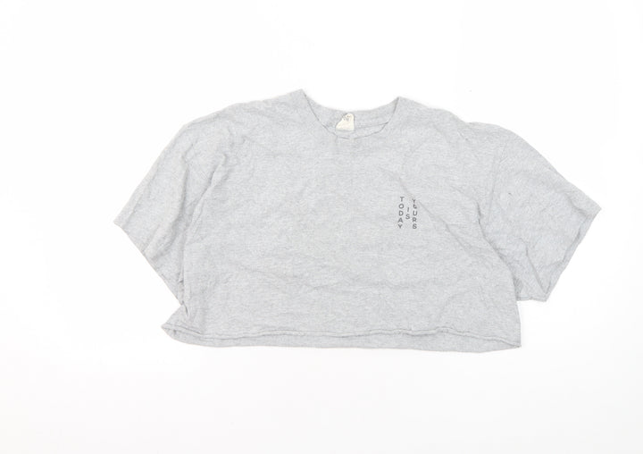 Urban Outfitters Grey Cropped T-Shirt M Casual Style