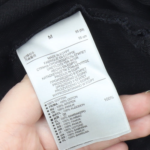 Gap Women's Black V-Neck Long Sleeve T-Shirt M