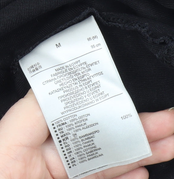 Gap Women's Black V-Neck Long Sleeve T-Shirt M