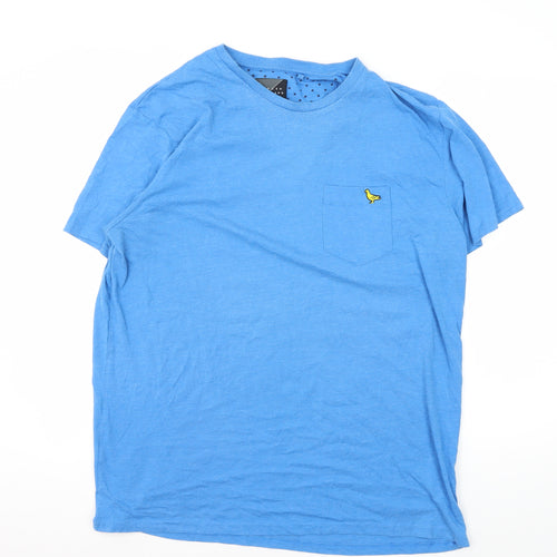 Broken Standard Men's Blue T-Shirt 2XL Crew Neck Regular Fit