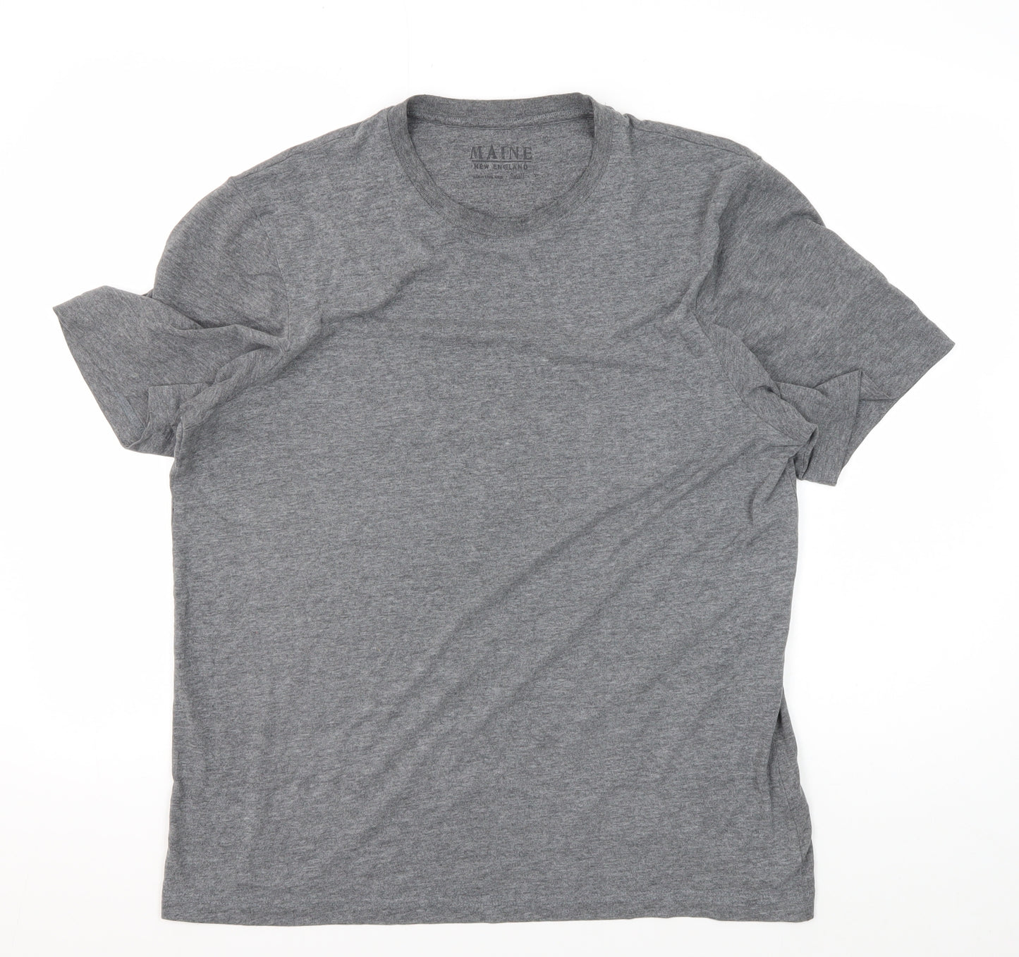 Maine New England Men's Grey S Cotton Blend T-Shirt