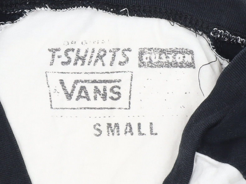 Vans Men's 3/4 Sleeve T-Shirt, White/Black, S