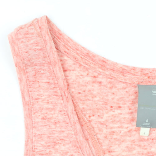 G-Star RAW Women's Pink Tank Top - Size S, Racerback Style