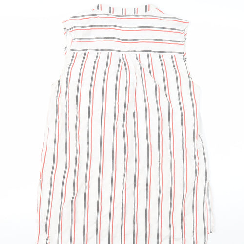 New Look Women's Striped Sleeveless V-Neck Blouse Size 10