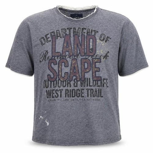 C&A Men's Grey Outdoor Graphic Regular Fit T-Shirt 2XL