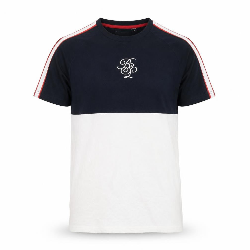Brave Soul Men's M Blue White Colourblock T-Shirt